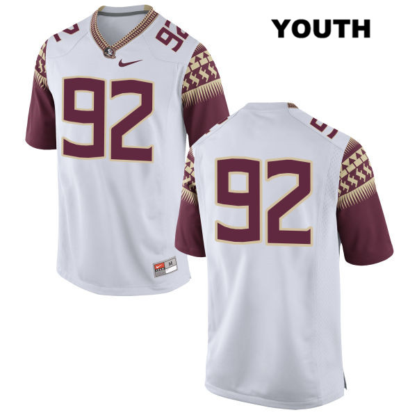 Youth NCAA Nike Florida State Seminoles #92 Cory Durden College No Name White Stitched Authentic Football Jersey VHN6169DN